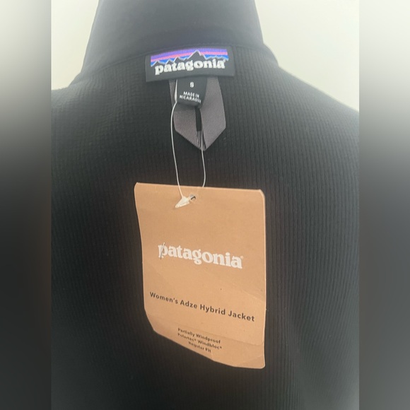 New Patagonia Jacket Womens S Black Adze Hybrid Soft Shell Full Zip Rare - Picture 6 of 6